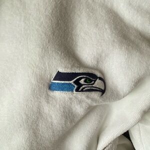 Luxurious White Bathrobe with Embroidered Seahawks Logo